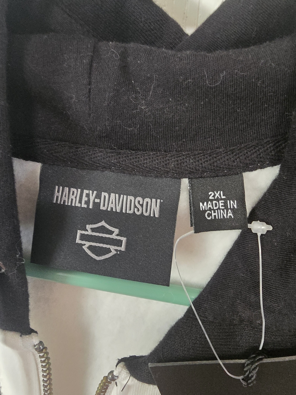 Harley-Davidson Two-Tone Zip Hoodie - Black & Cream - Picture 4 of 6